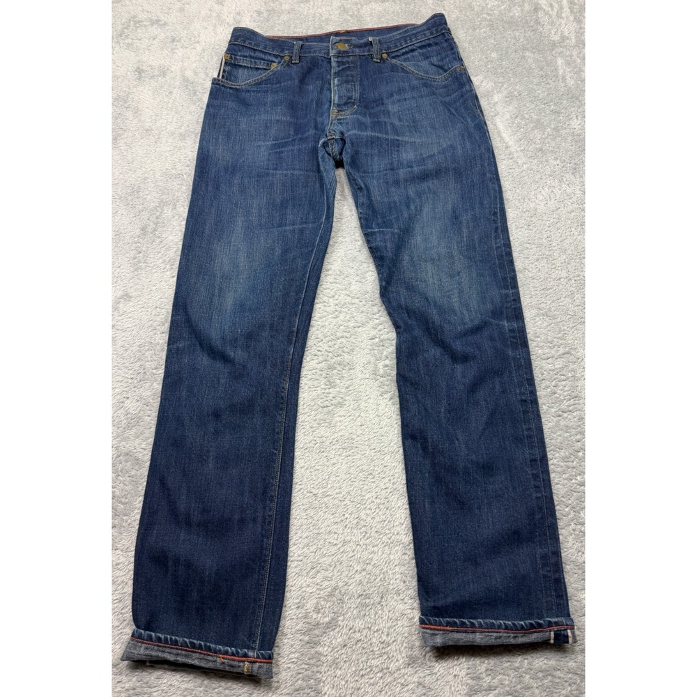 Raleigh Denim Selvedge Jeans 32x32 Slim Straight USA Made Raw White Oak Cone